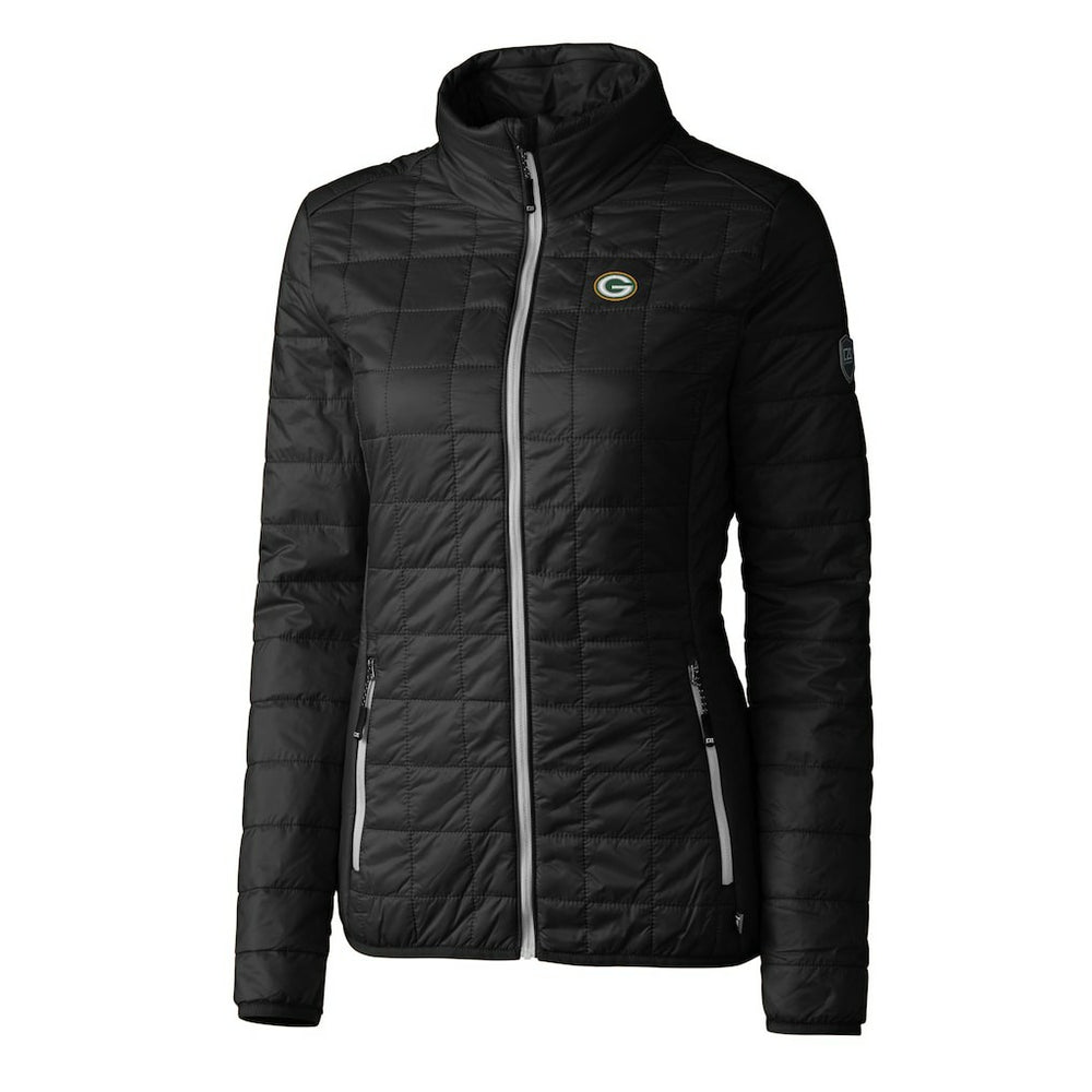 Green Bay Packers  Cutter & Buck Women's Rainier PrimaLoft Eco Insulated Full-Zip Puffer Jacket