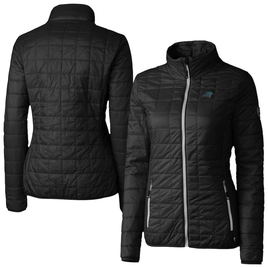 Carolina Panthers  Cutter & Buck Women's Rainier PrimaLoft Eco Insulated Full-Zip Puffer Jacket