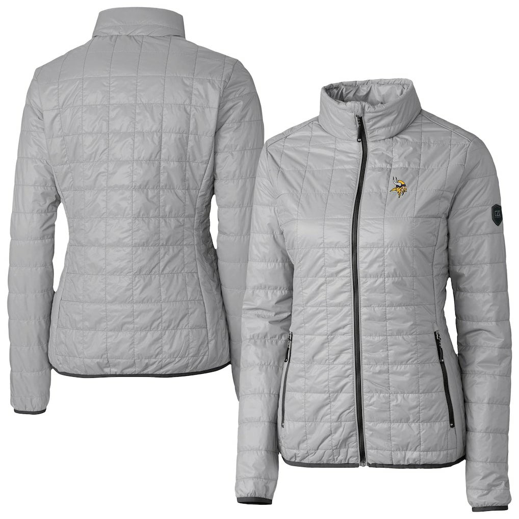 Minnesota Vikings  Cutter & Buck Women's Rainier PrimaLoft Eco Insulated Full-Zip Puffer Jacket
