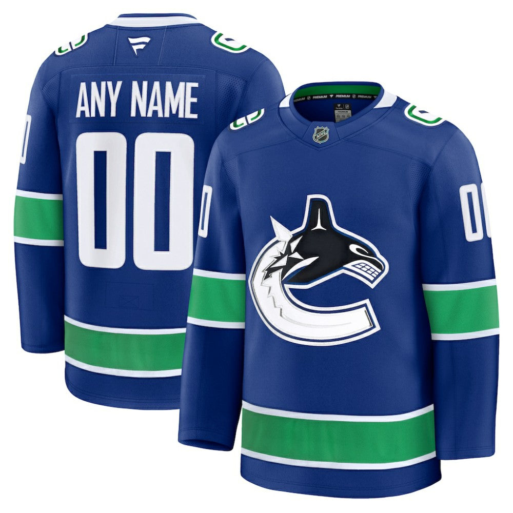 Vancouver Canucks Fanatics Home Premium Custom Jersey Discount