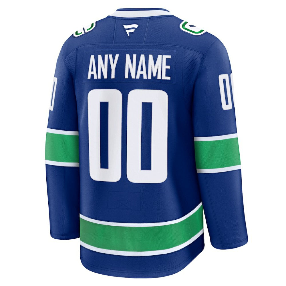 Vancouver Canucks Fanatics Home Premium Custom Jersey Discount