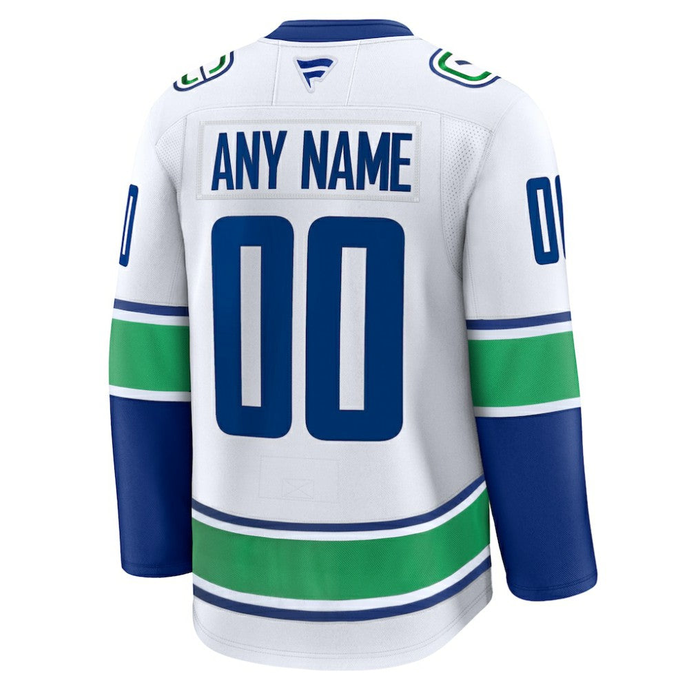 Vancouver Canucks Fanatics Away Premium Custom Jersey Discount