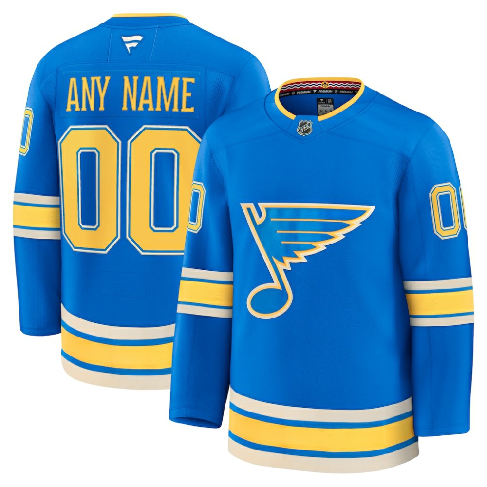 St. Louis Blues Fanatics Alternate Premium Custom Jersey Discount