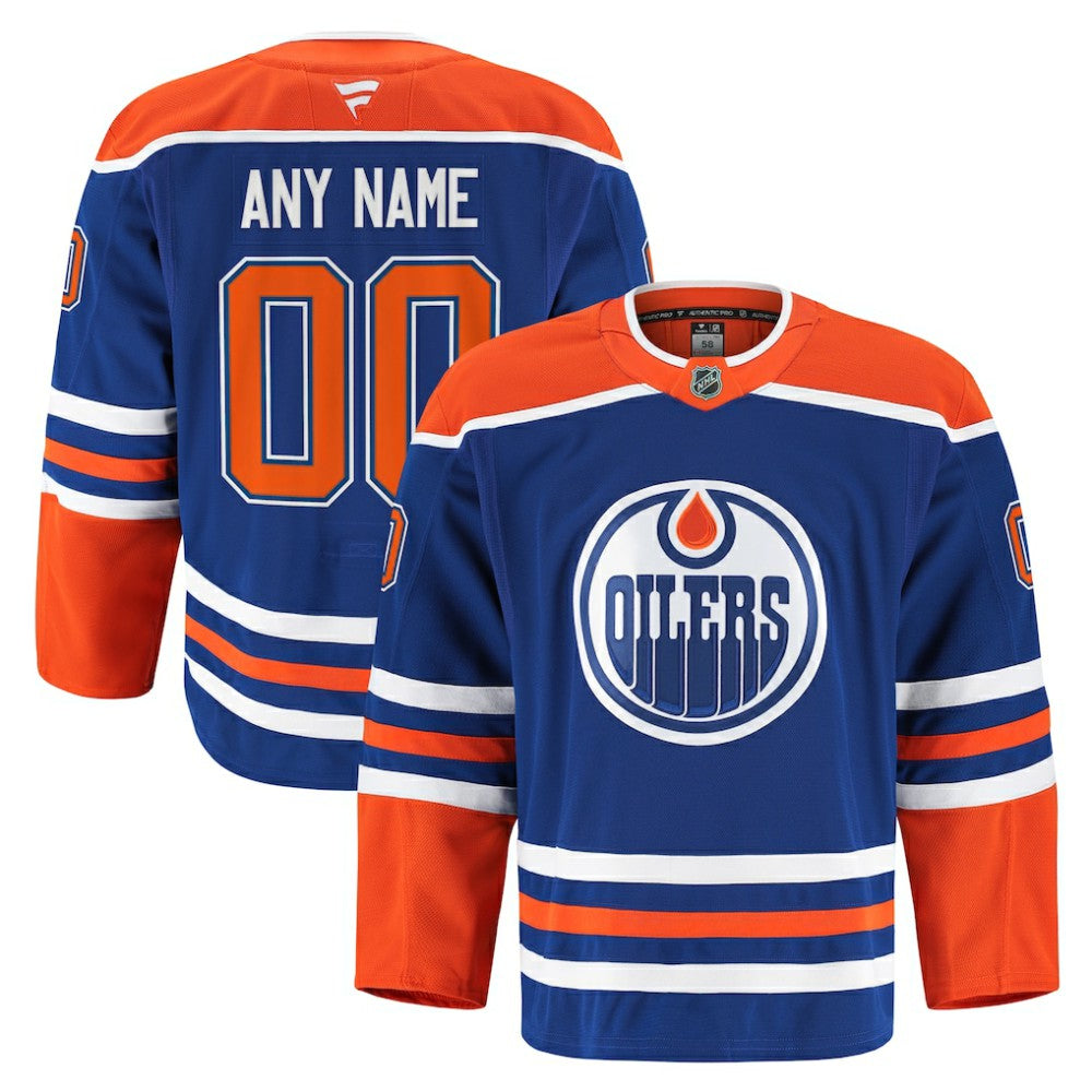 Edmonton Oilers Fanatics Home Authentic Pro Custom Jersey Sale