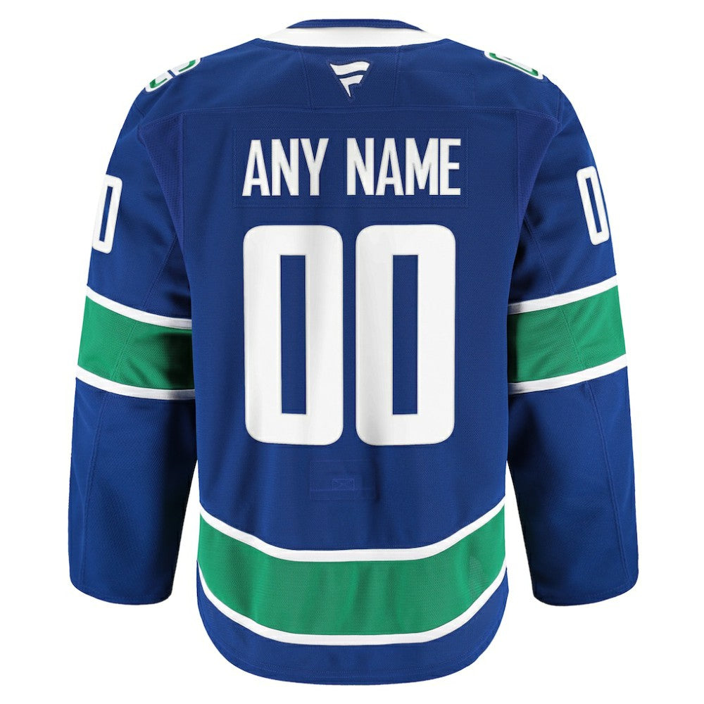 Vancouver Canucks Fanatics Home Authentic Pro Custom Jersey Sale