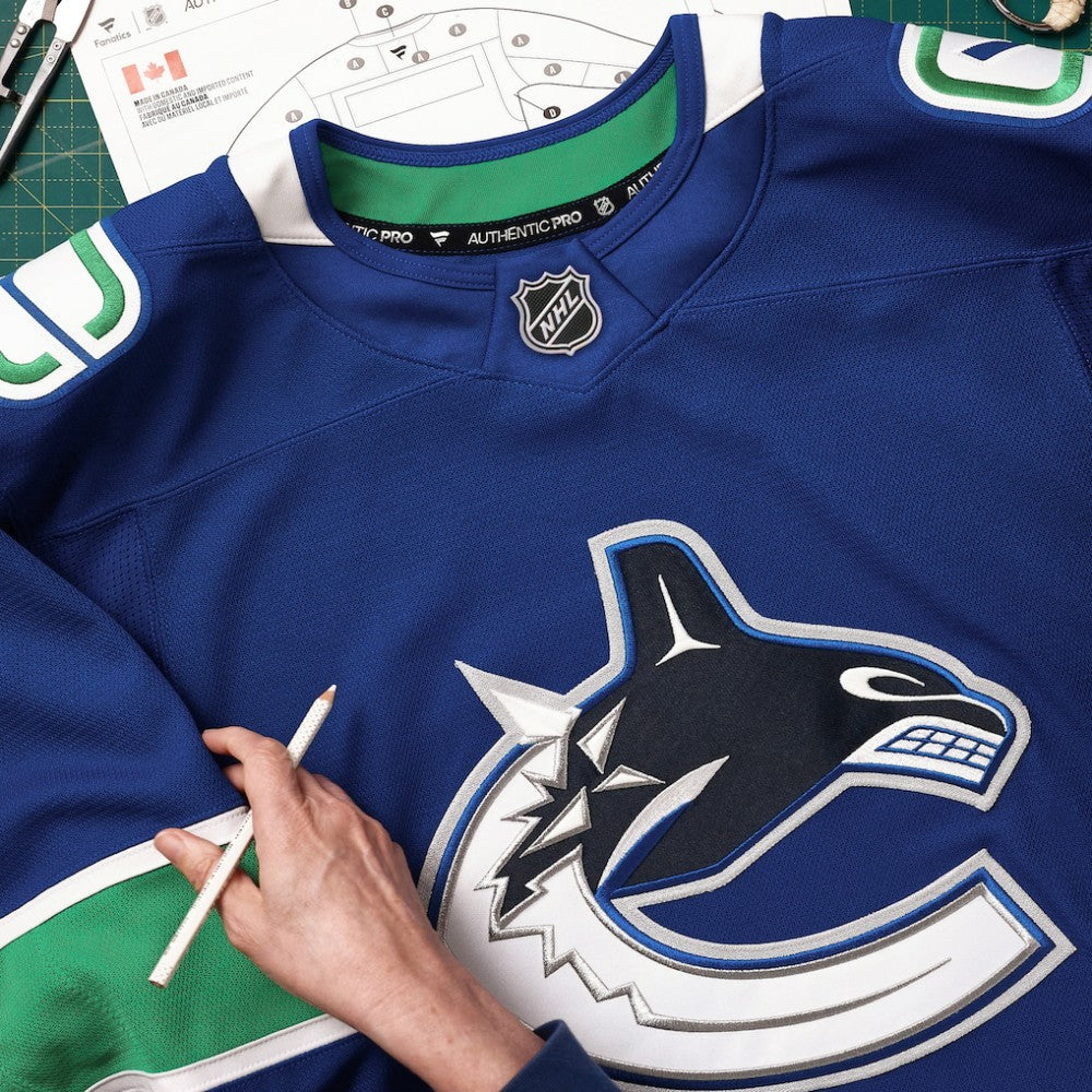 Vancouver Canucks Fanatics Home Authentic Pro Custom Jersey Sale