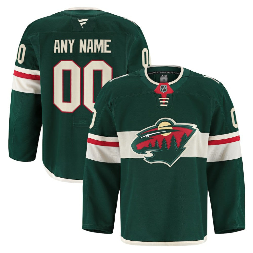 Minnesota Wild Fanatics Home Authentic Pro Custom Jersey Outlet