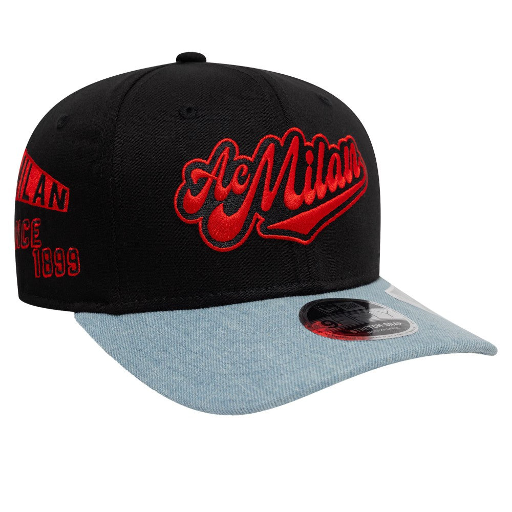 AC Milan New Era 9FIFTY Stretch-Snap Adjustable Hat Black/Denim - New Era