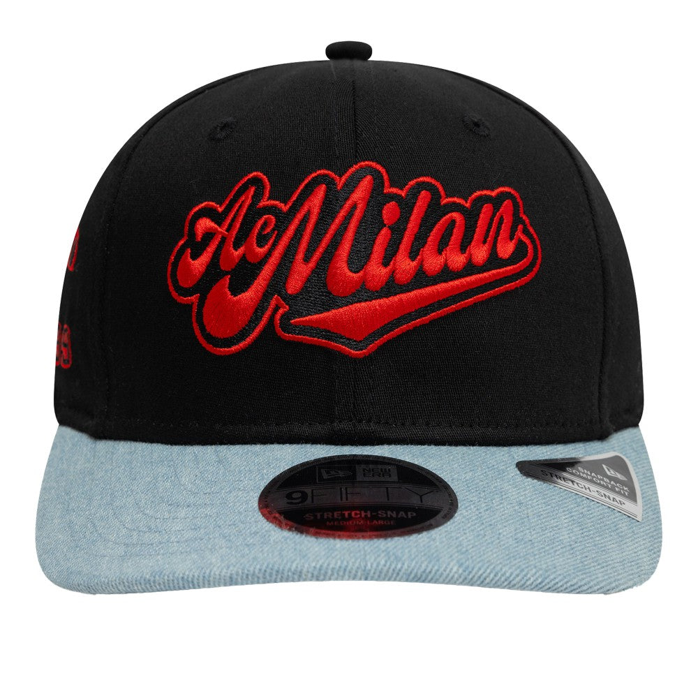 AC Milan New Era 9FIFTY Stretch-Snap Adjustable Hat Black/Denim - New Era