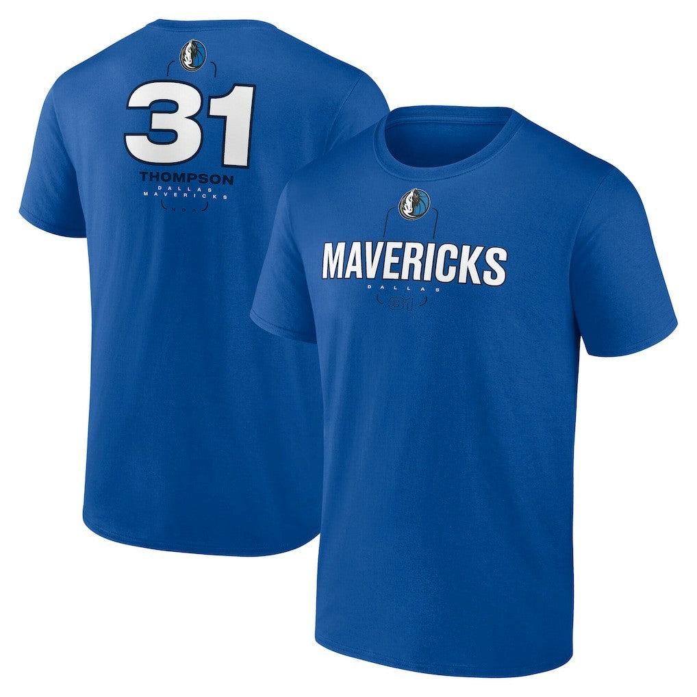 Klay Thompson Dallas Mavericks Behind The Back Name & Number T-Shirt - Blue for sale For Sale