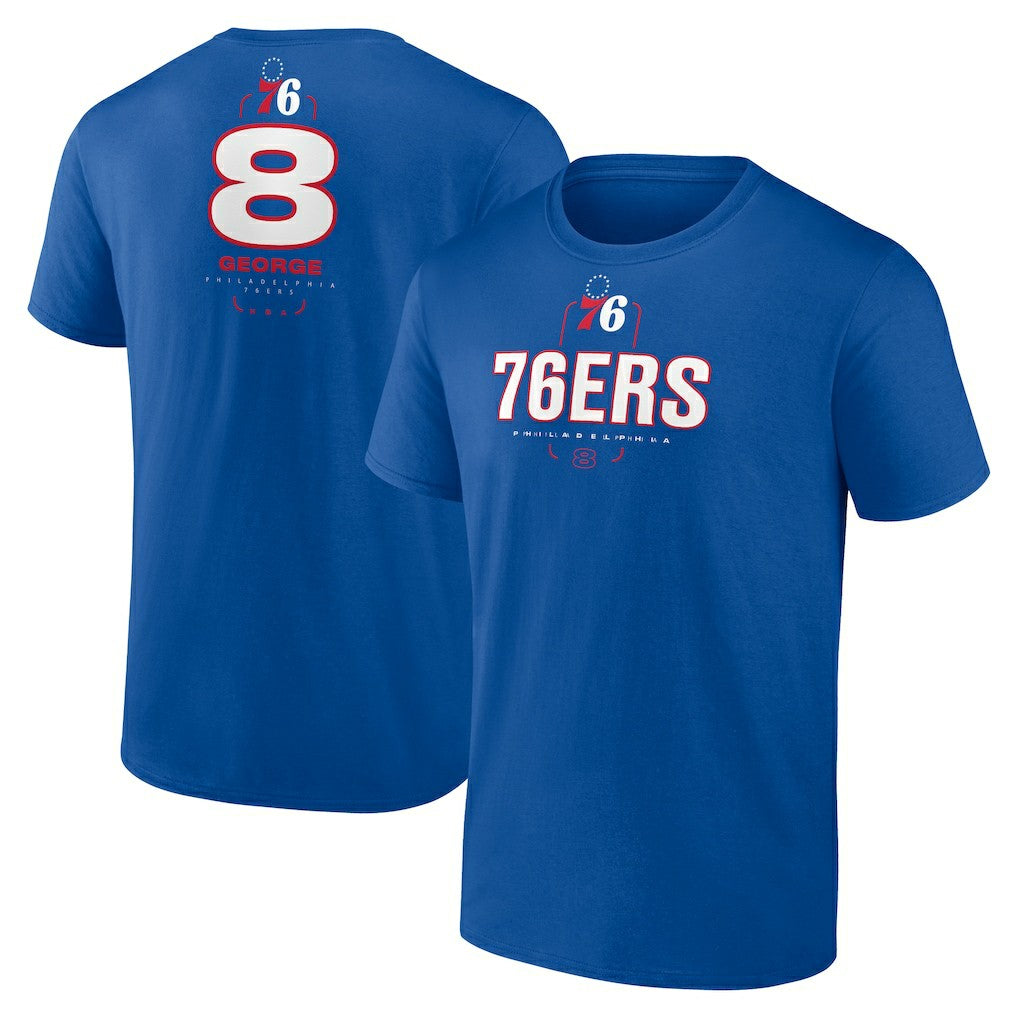 Paul George Philadelphia 76ers Behind The Back Name & Number T-Shirt - Royal cheap Discount