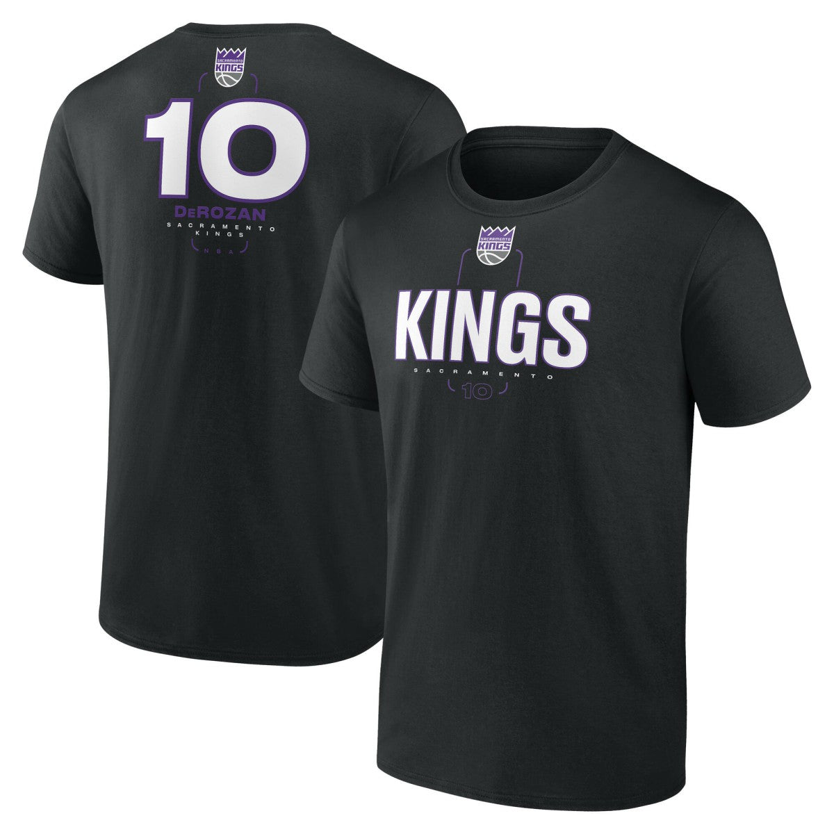 DeMar DeRozan Sacramento Kings Behind The Back Name & Number T-Shirt - Black cheap Online