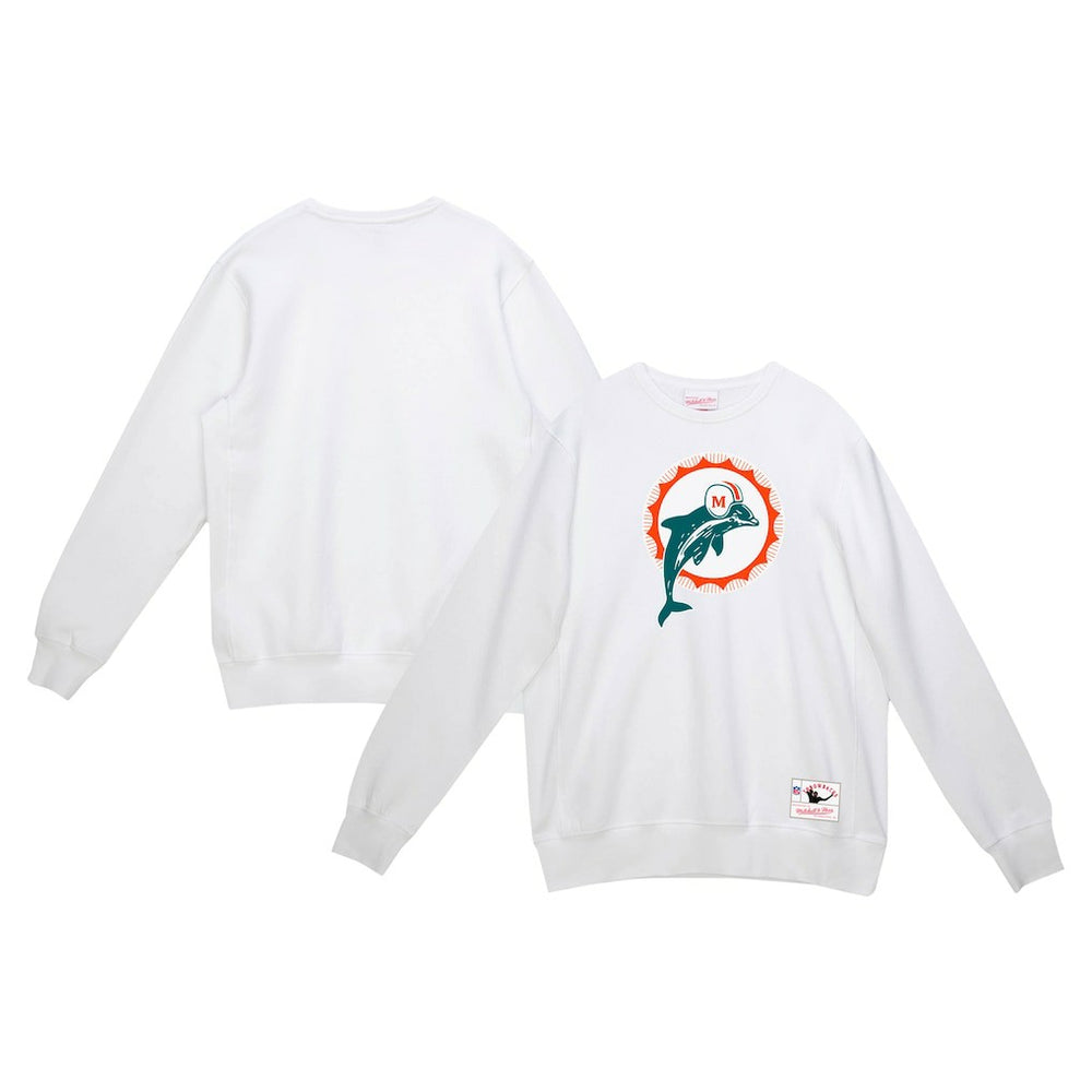 Miami Dolphins Mitchell & Ness Basic Fleece Pullover Sweatshirt