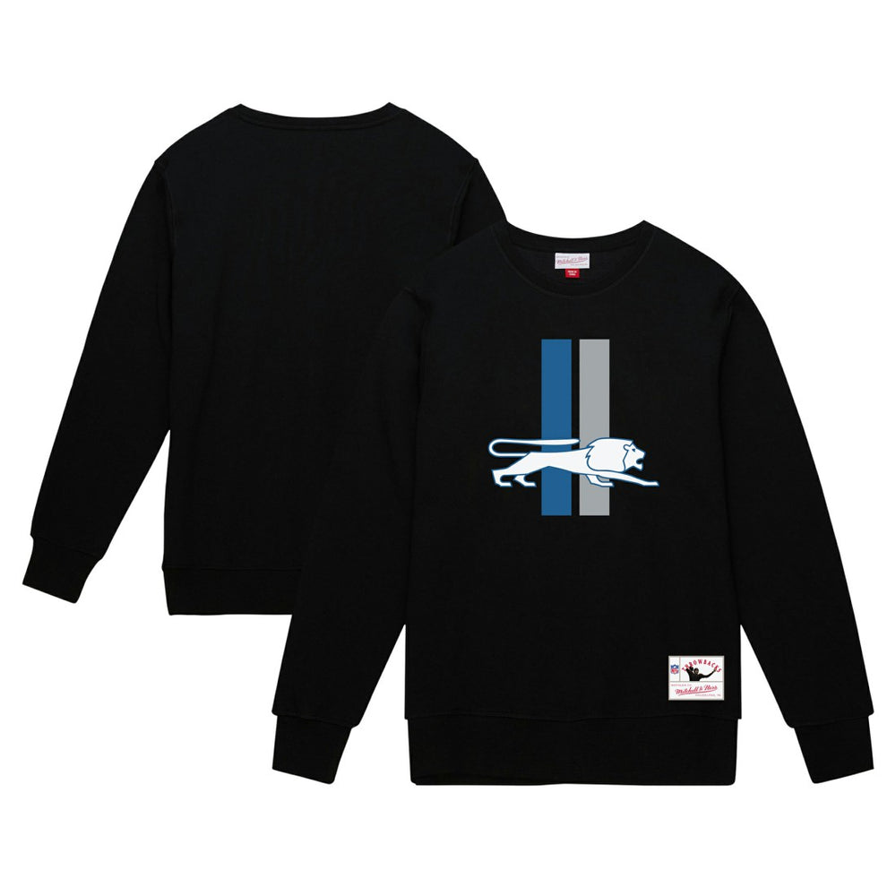 Detroit Lions Mitchell & Ness Basic Fleece Pullover Sweatshirt