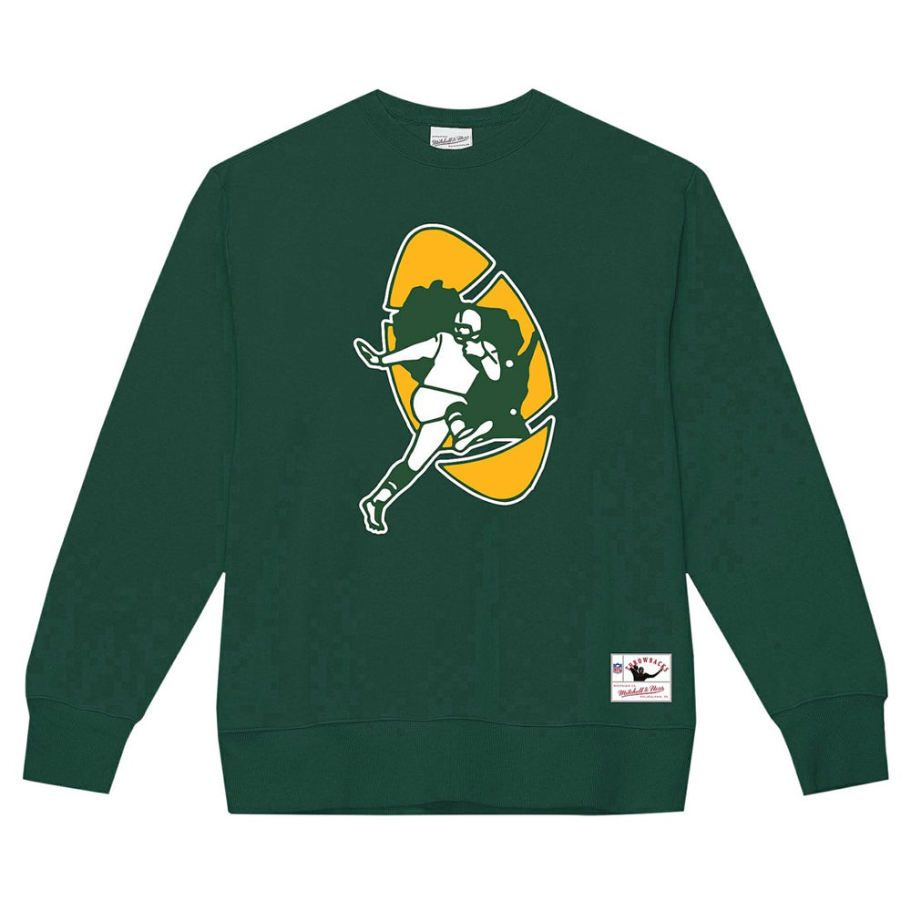 Green Bay Packers Mitchell & Ness Basic Fleece Pullover Sweatshirt