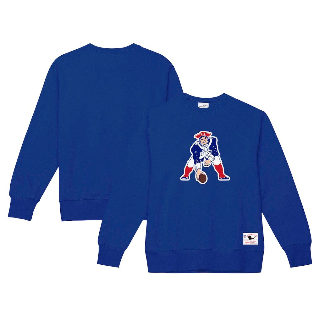 New England Patriots Mitchell & Ness Basic Fleece Pullover Sweatshirt