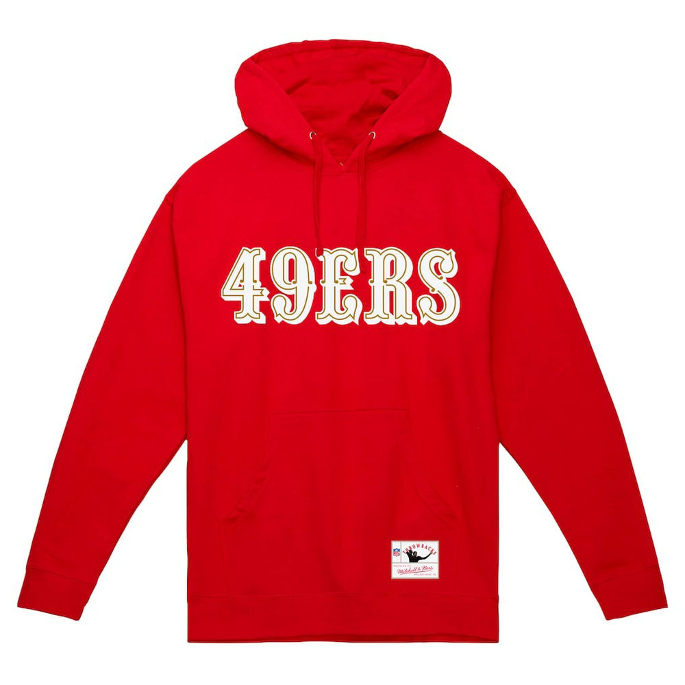 San Francisco 49ers Mitchell & Ness Team Wordmark Vintage Pullover Hoodie