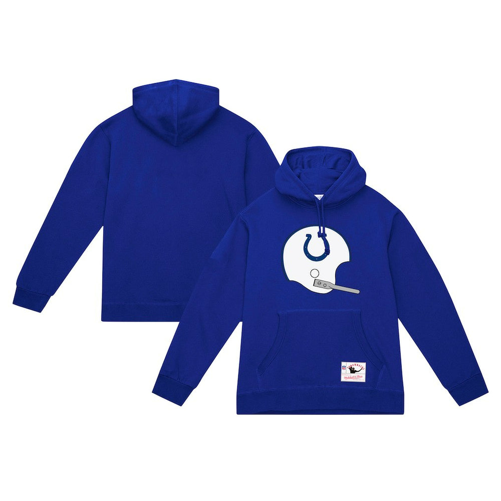 Indianapolis Colts Mitchell & Ness Helmet Logo Vintage Pullover Hoodie
