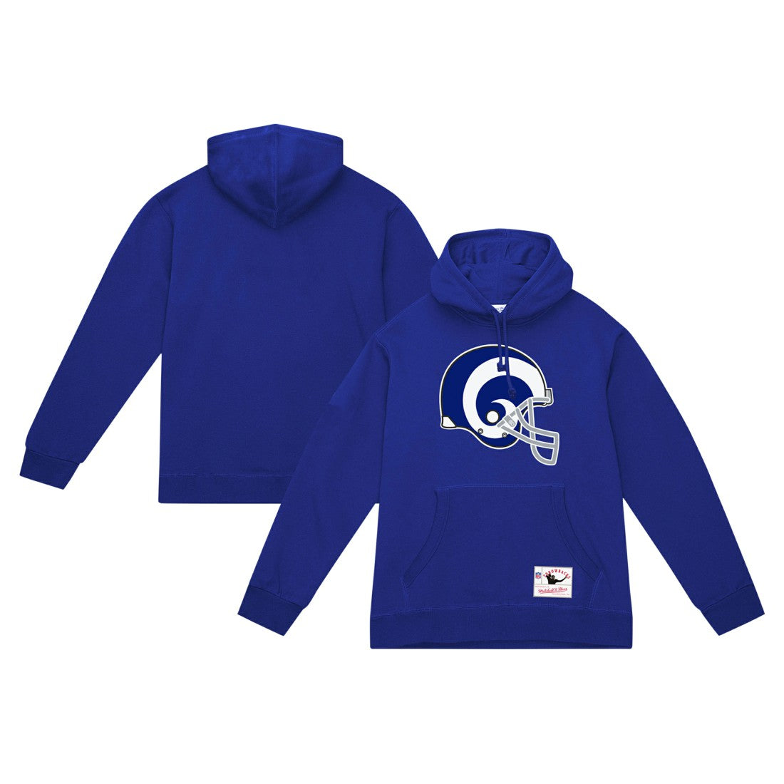 Los Angeles Rams Mitchell & Ness Helmet Logo Vintage Pullover Hoodie