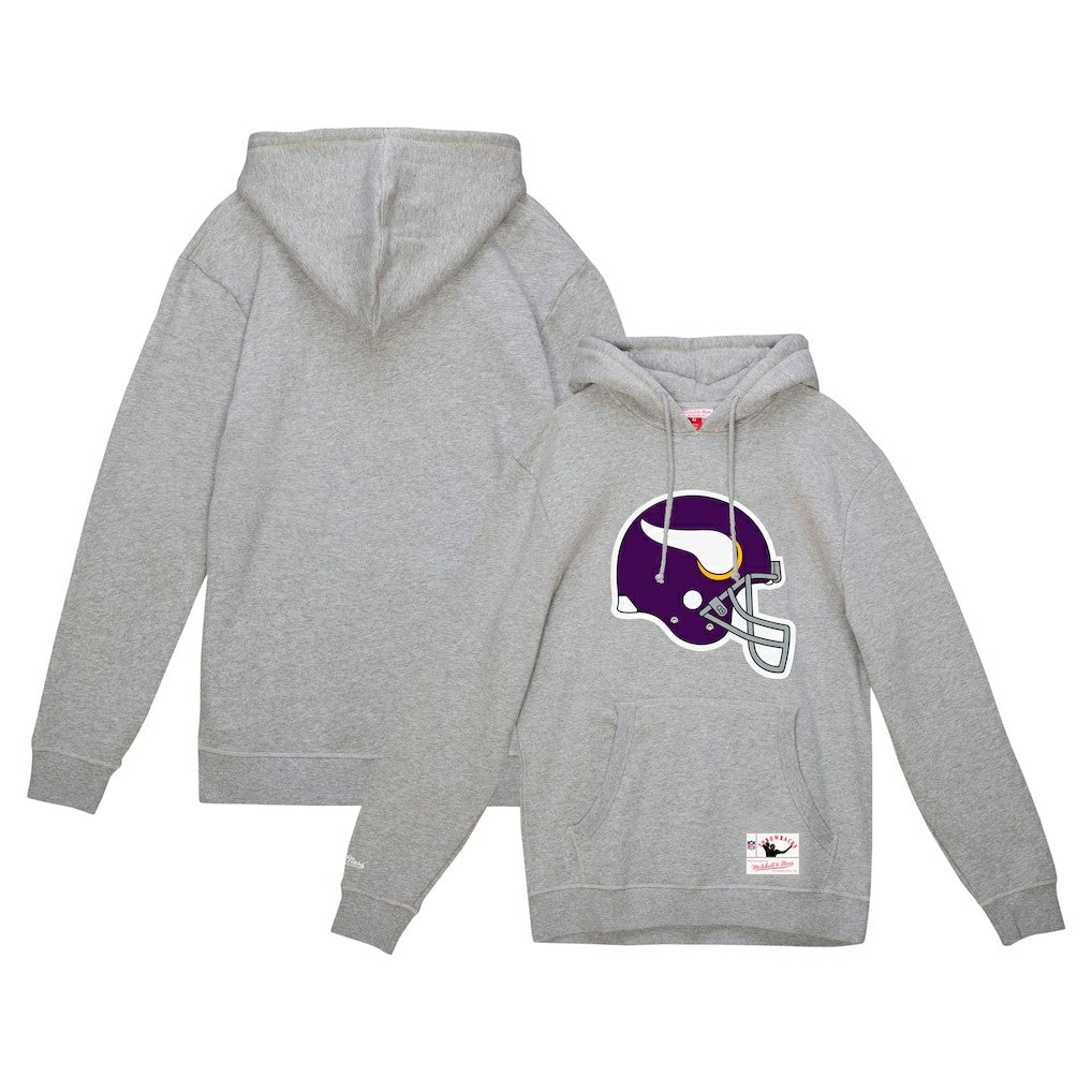 Minnesota Vikings Mitchell & Ness Helmet Logo Vintage Pullover Hoodie