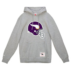 Minnesota Vikings Mitchell & Ness Helmet Logo Vintage Pullover Hoodie