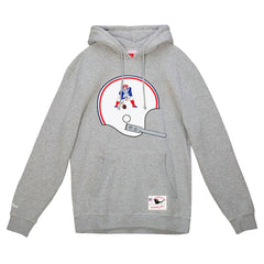 New England Patriots Mitchell & Ness Helmet Logo Vintage Pullover Hoodie