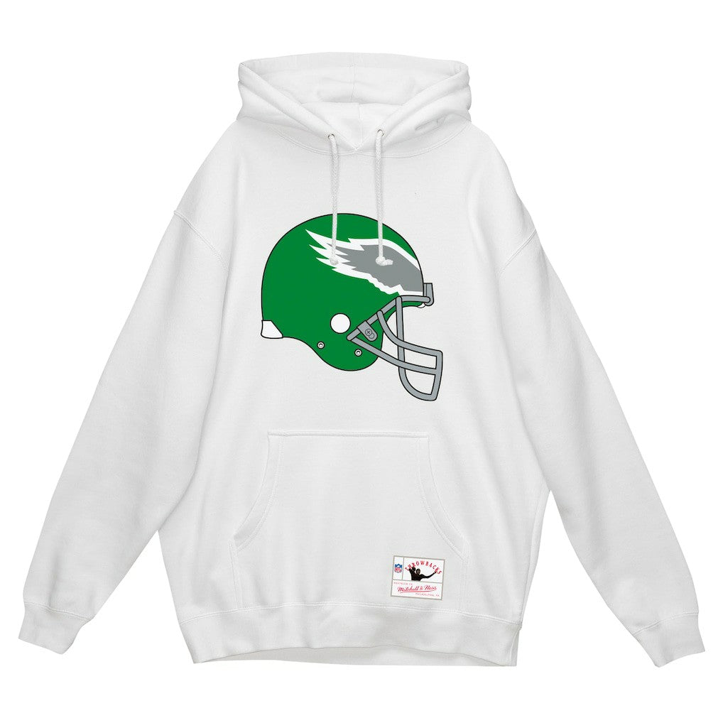 Philadelphia Eagles Mitchell & Ness Helmet Logo Vintage Pullover Hoodie