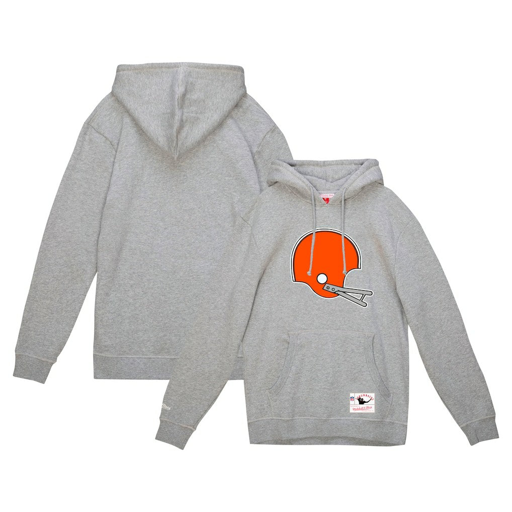 Cleveland Browns Mitchell & Ness Helmet Logo Vintage Pullover Hoodie