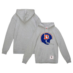 Denver Broncos Mitchell & Ness Helmet Logo Vintage Pullover Hoodie