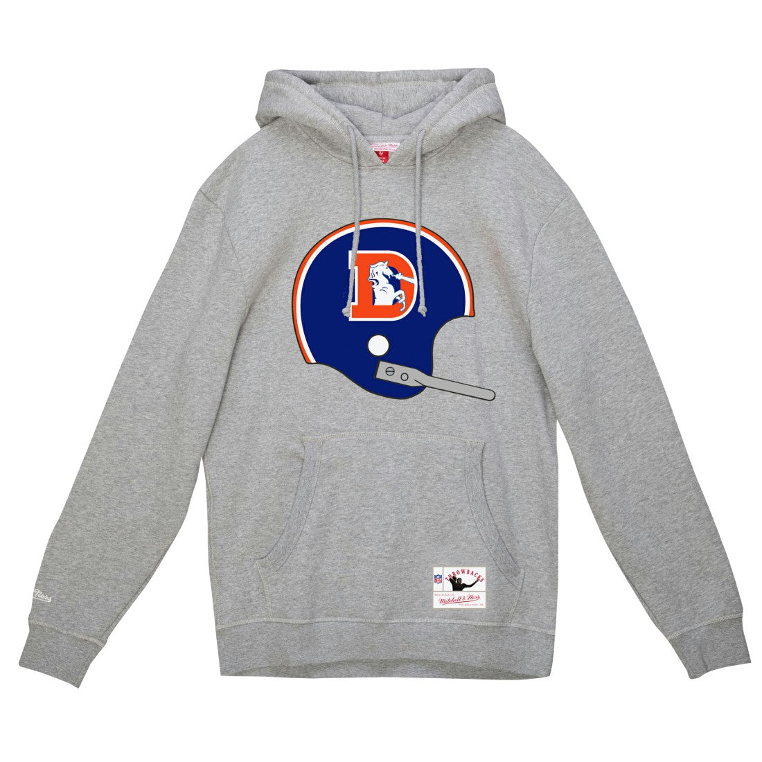 Denver Broncos Mitchell & Ness Helmet Logo Vintage Pullover Hoodie