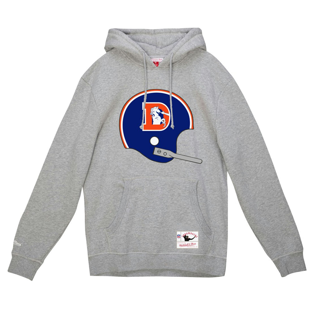 Denver Broncos Mitchell & Ness Helmet Logo Vintage Pullover Hoodie