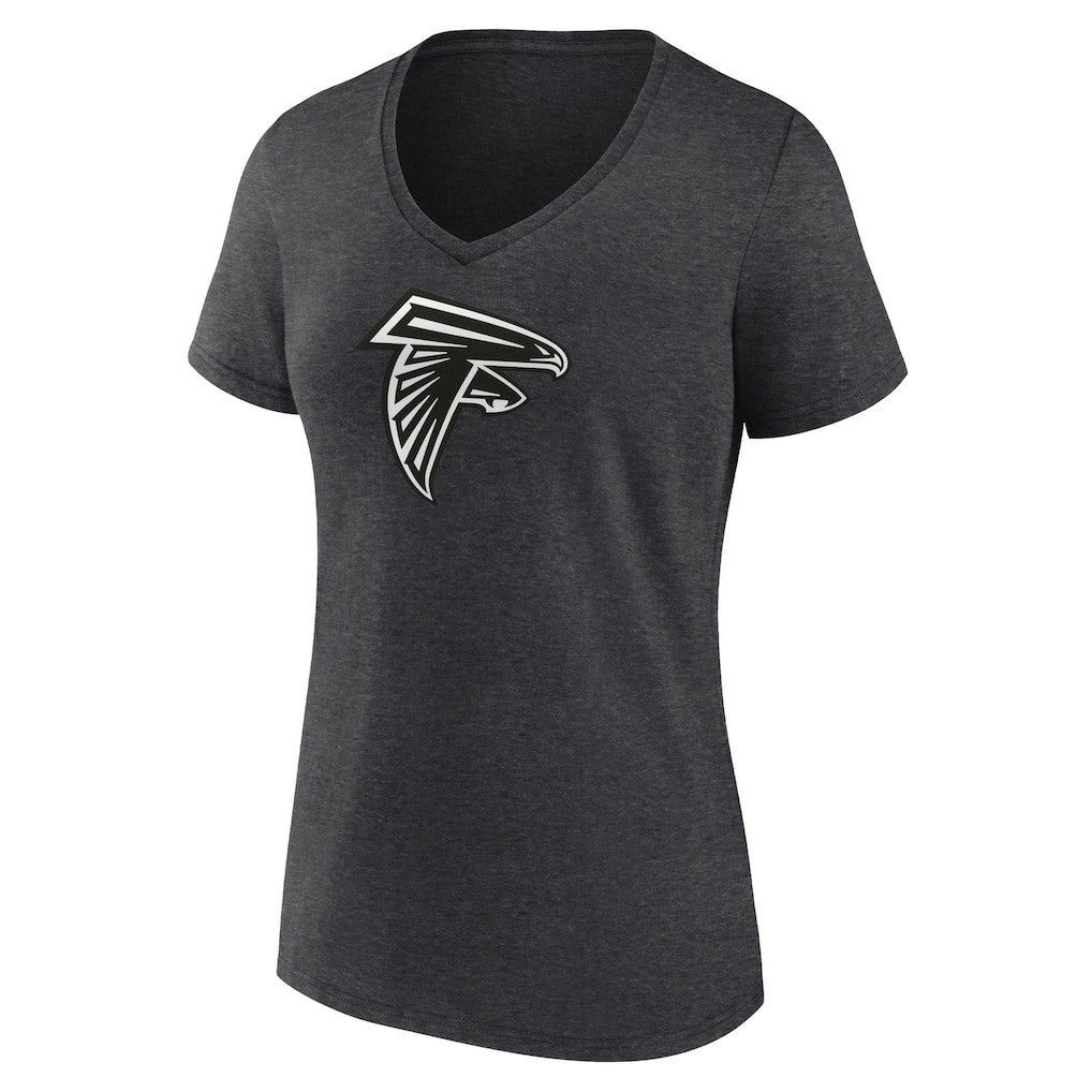 Atlanta Falcons  Women's Personalized Name & Number Monochrome V-Neck Long Sleeve T-Shirt