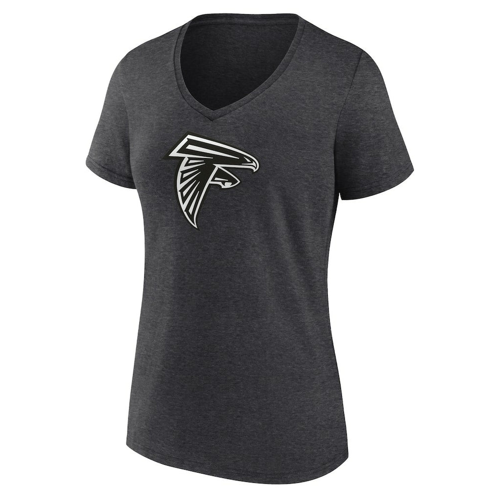 Atlanta Falcons  Women's Personalized Name & Number Monochrome V-Neck Long Sleeve T-Shirt