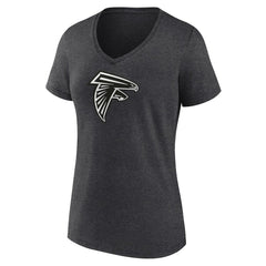 Atlanta Falcons  Women's Personalized Name & Number Monochrome V-Neck Long Sleeve T-Shirt