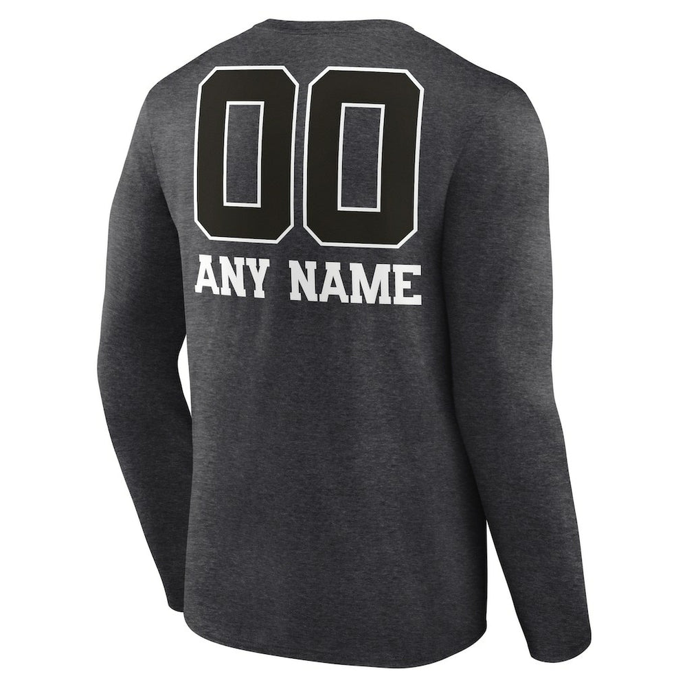 Baltimore Ravens  Personalized Name & Number Monochrome Long Sleeve T-Shirt