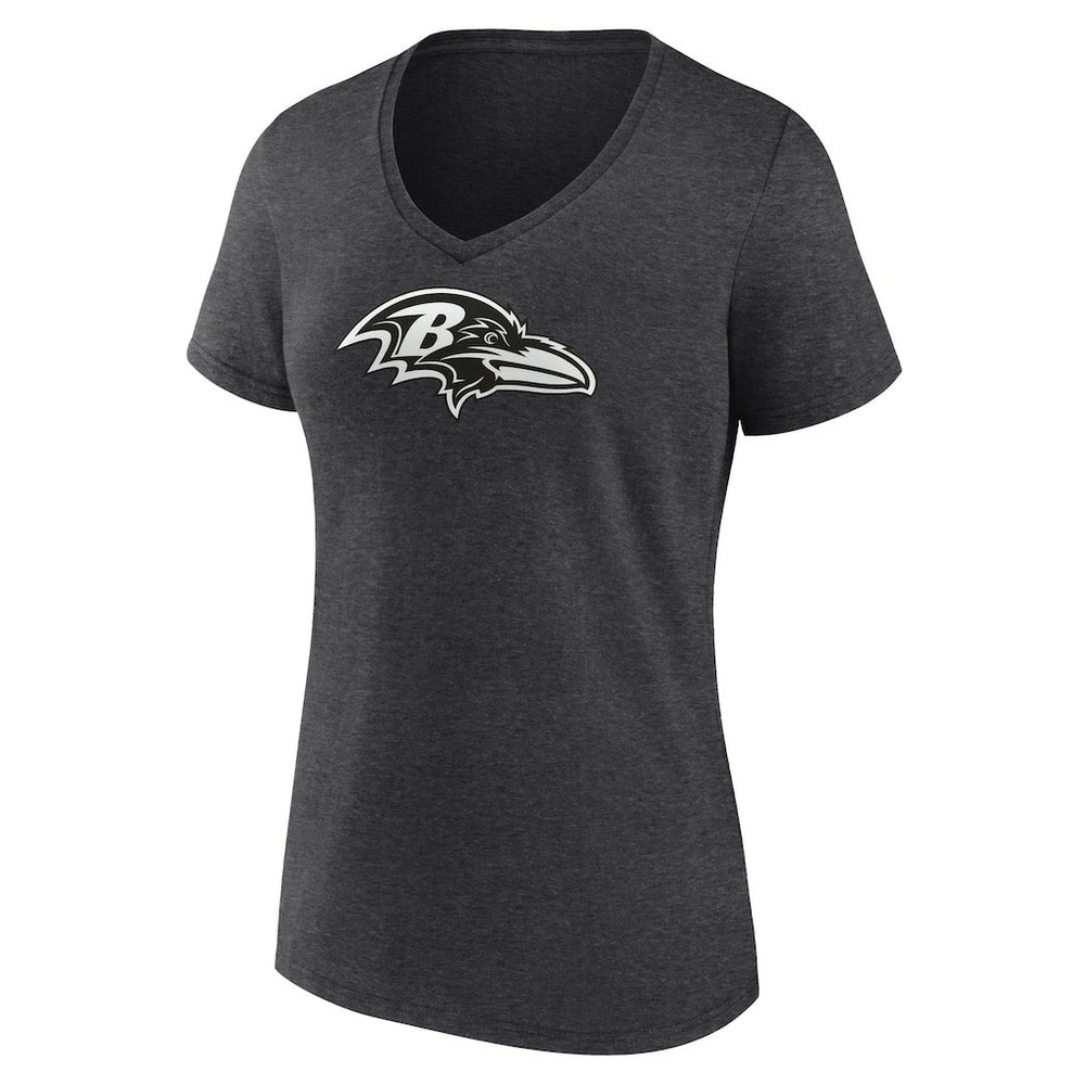 Baltimore Ravens  Women's Personalized Name & Number Monochrome V-Neck Long Sleeve T-Shirt