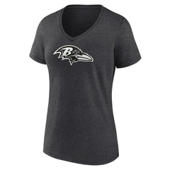 Baltimore Ravens  Women's Personalized Name & Number Monochrome V-Neck Long Sleeve T-Shirt