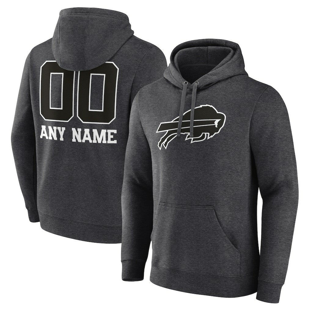 Buffalo Bills  Personalized Name & Number Monochrome Pullover Hoodie