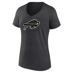 Buffalo Bills  Women's Personalized Name & Number Monochrome V-Neck Long Sleeve T-Shirt