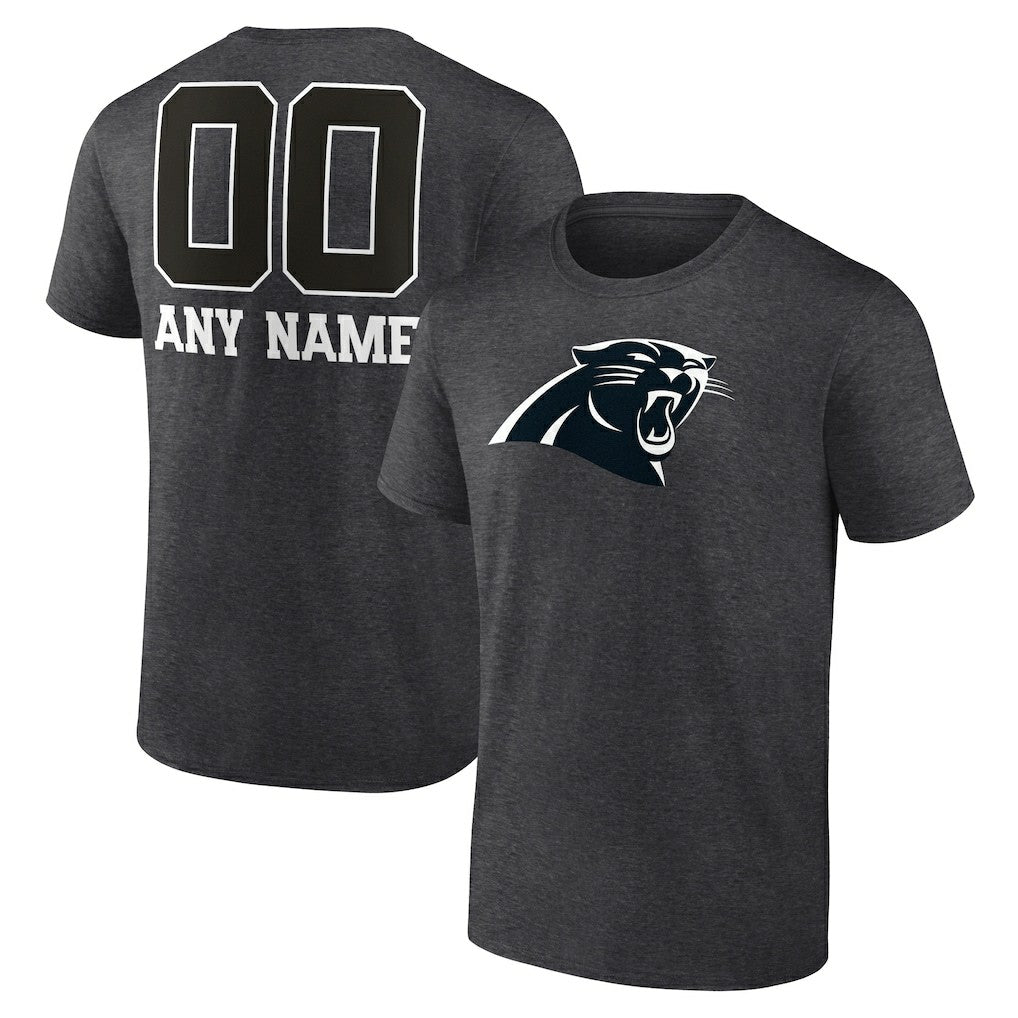 Carolina Panthers  Personalized Name & Number Monochrome T-Shirt