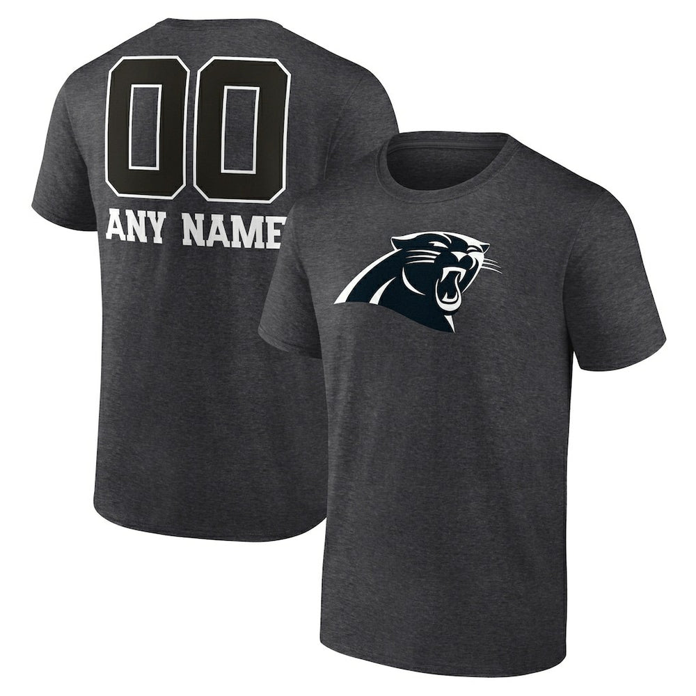 Carolina Panthers  Personalized Name & Number Monochrome T-Shirt
