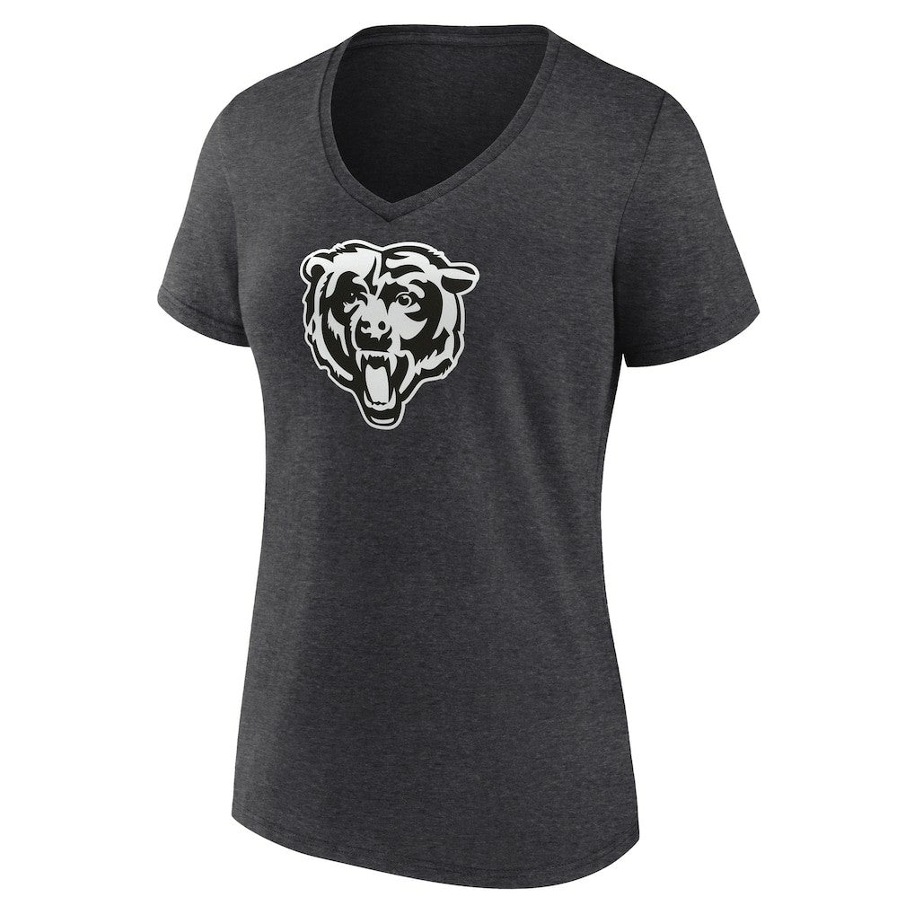 Chicago Bears  Women's Personalized Name & Number Monochrome V-Neck Long Sleeve T-Shirt