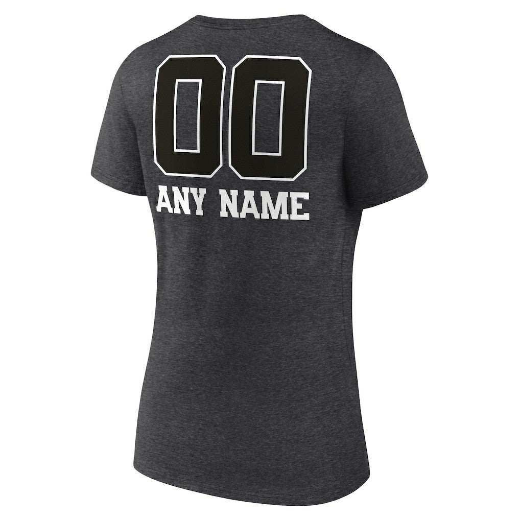 Chicago Bears  Women's Personalized Name & Number Monochrome V-Neck Long Sleeve T-Shirt
