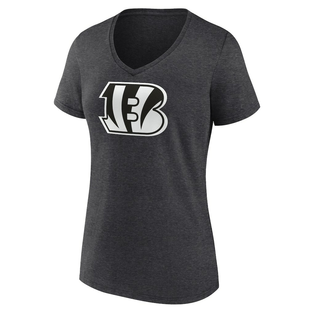 Cincinnati Bengals  Women's Personalized Name & Number Monochrome V-Neck Long Sleeve T-Shirt
