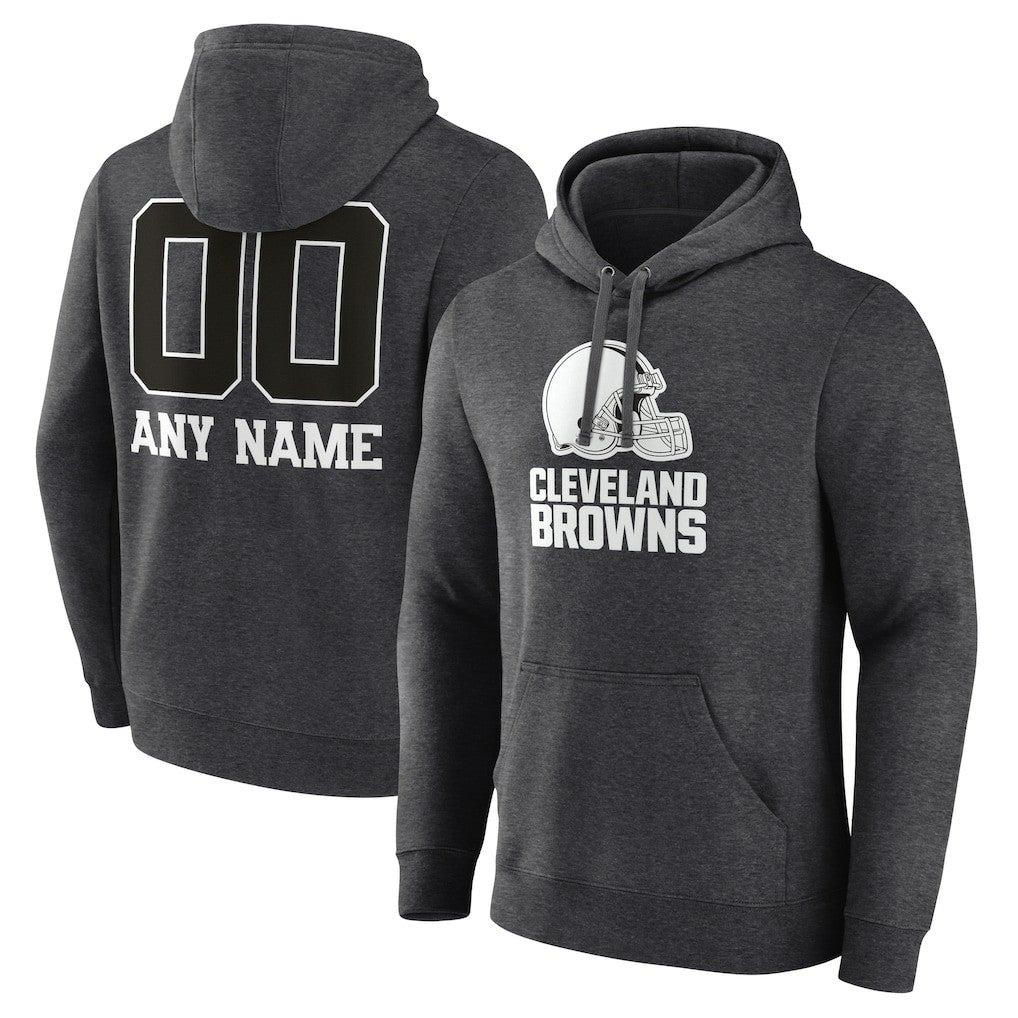 Cleveland Browns  Personalized Name & Number Monochrome Pullover Hoodie