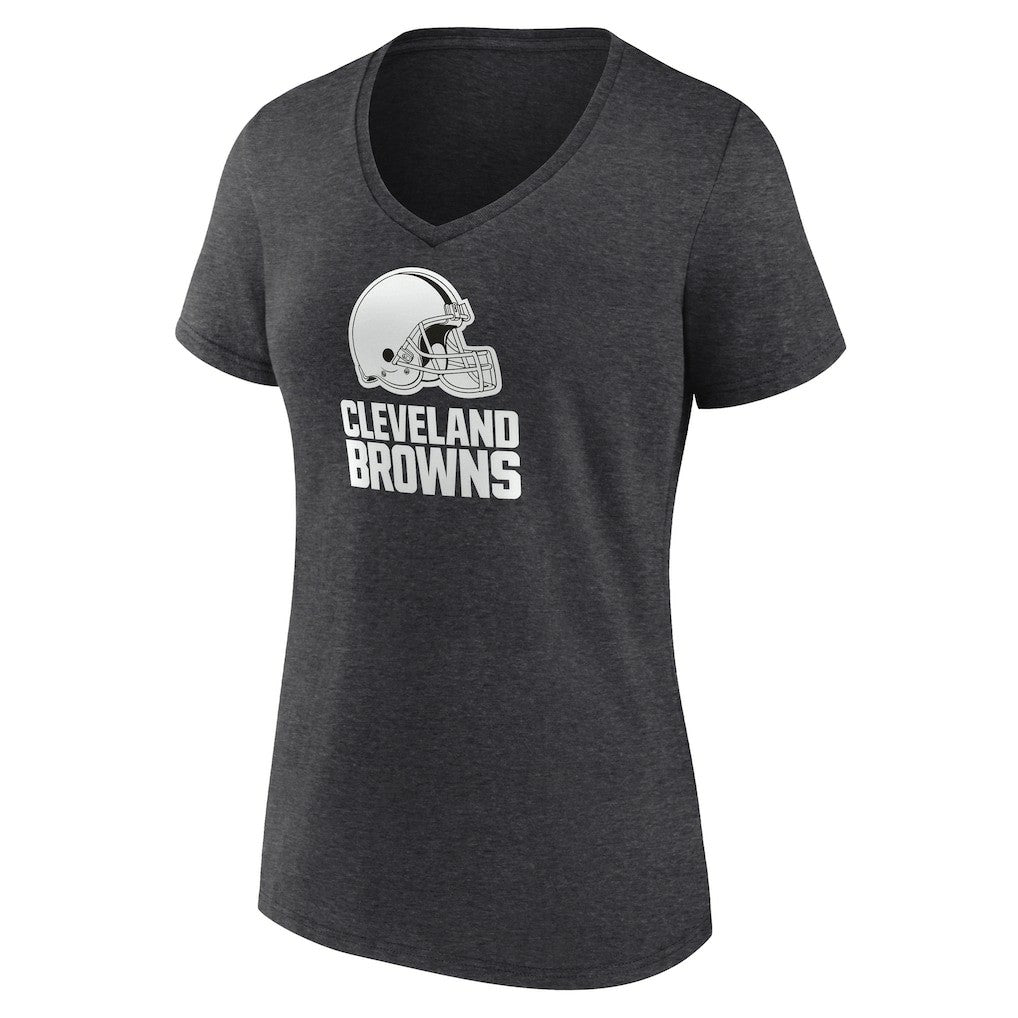 Cleveland Browns  Women's Personalized Name & Number Monochrome V-Neck Long Sleeve T-Shirt