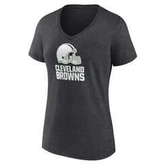 Cleveland Browns  Women's Personalized Name & Number Monochrome V-Neck Long Sleeve T-Shirt