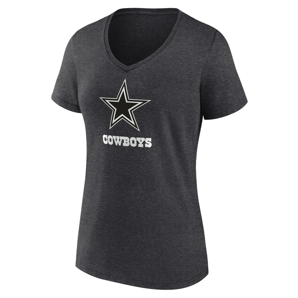 Dallas Cowboys  Women's Personalized Name & Number Monochrome V-Neck Long Sleeve T-Shirt