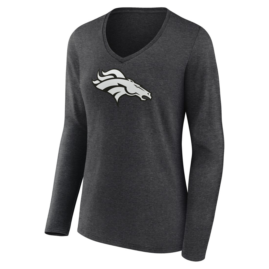 Denver Broncos  Women's Personalized Name & Number Monochrome V-neck T-Shirt