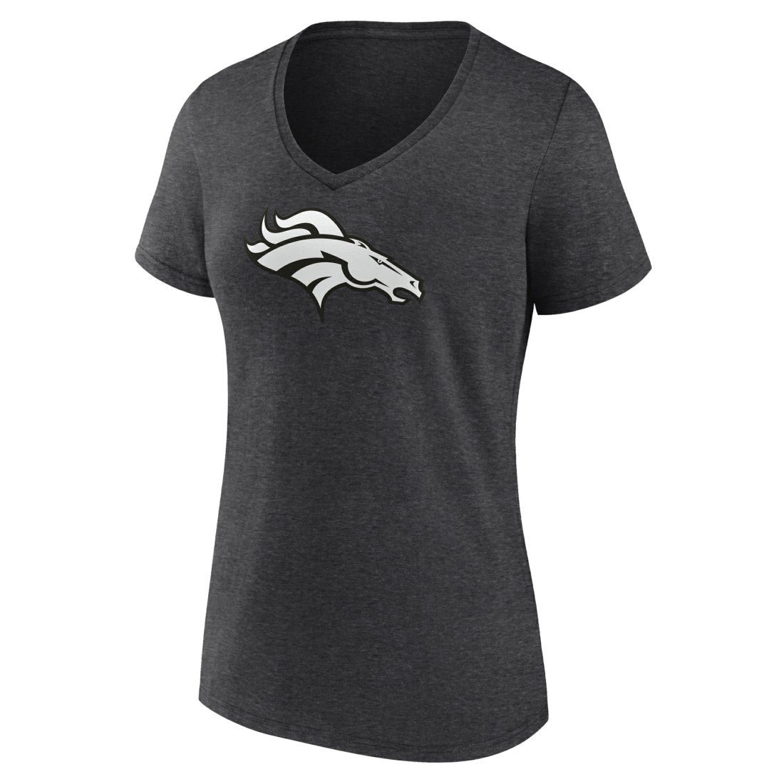 Denver Broncos  Women's Personalized Name & Number Monochrome V-Neck Long Sleeve T-Shirt